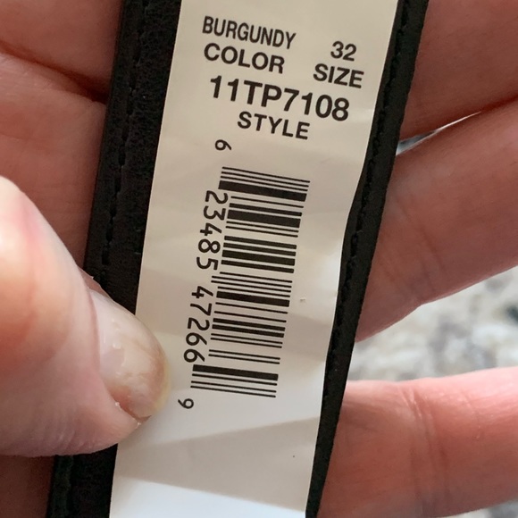 Donald J Trump men’s burgundy/ brown belt size 32 - Picture 5 of 9